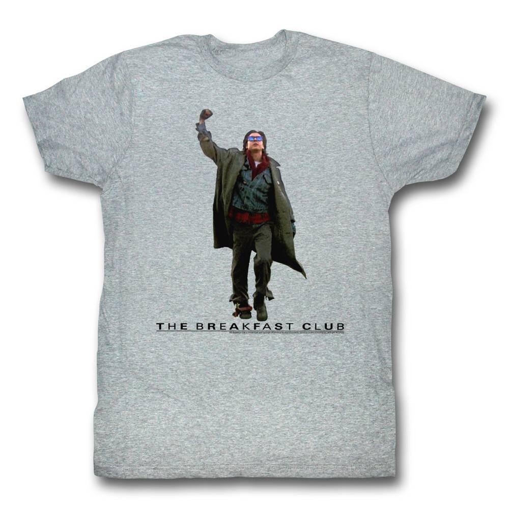 Breakfast Club Fist Pump Cut Out Gray Adult T-Shirt